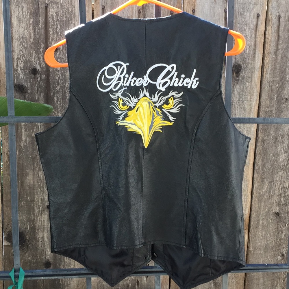 Biker Chick Vest leather size xlarge  like new